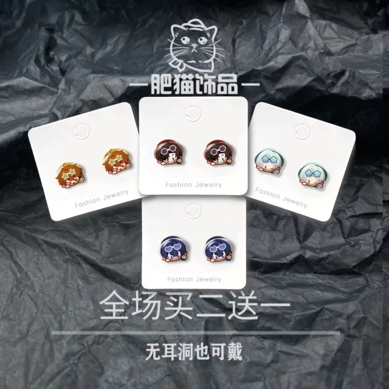 925 Silver Needle Anime Tears of Themis Luke Artem Vyn Marius Earrings Romantic No Pierced Earring Women Earrings for Wholesale