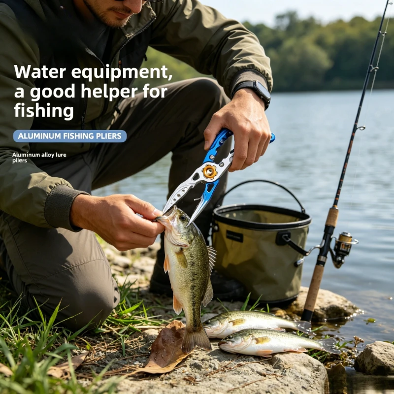 Fishing Line Cutter - Alicates de Pesca Multifuncionales de Aluminio,