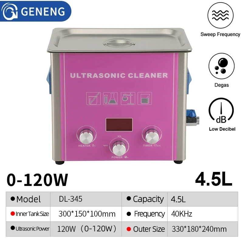 

Ultrasonic cleaning machine industrial parts circuit board laboratory cleaner deluxe ultrasonic cleaning 4.5L silent model