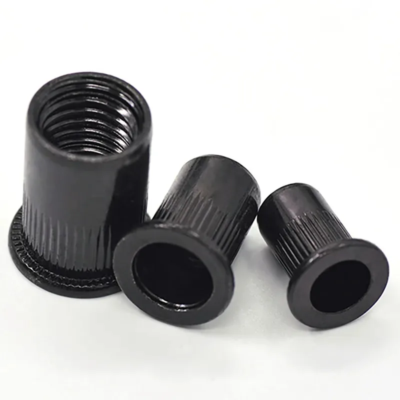 

Knurled Rivet Nut Black Galvanized Large Flange Design For Sheet Metal M3 M4 M5 M6 M8 M10 M12