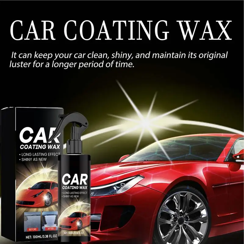 Auto Coating Spray 100Ml Jas Auto Wax Met Doek Coat Auto Wax Hydrofobe Renovatie Agent Coating Vernieuwing Agent Voor Auto Truck Suv