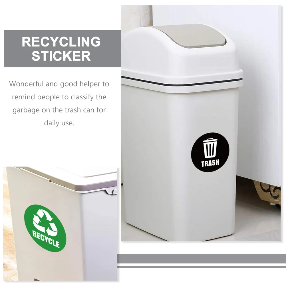 

Classification Stickers Garbage Cans Recycling Recycle Bin Trash Pvc Tag Decals