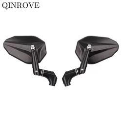Motorcycle Rear Mirror 8 10mm CNC Aluminum Bule Glass Side Mirror Universal For Piaggio mp3 500 Vespa Sprint S 150 GTS Primavera
