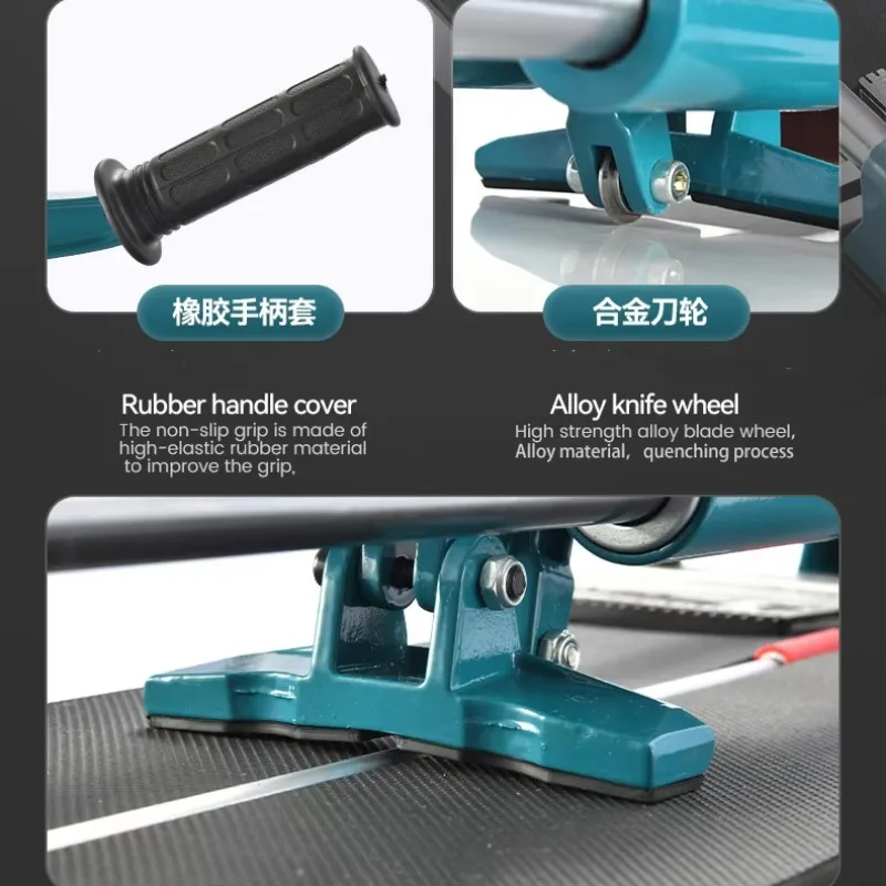 Ручной плиткорез из алюминиевого сплава 300-1200 Модель Маленький легкий толкающий нож для резки плитки