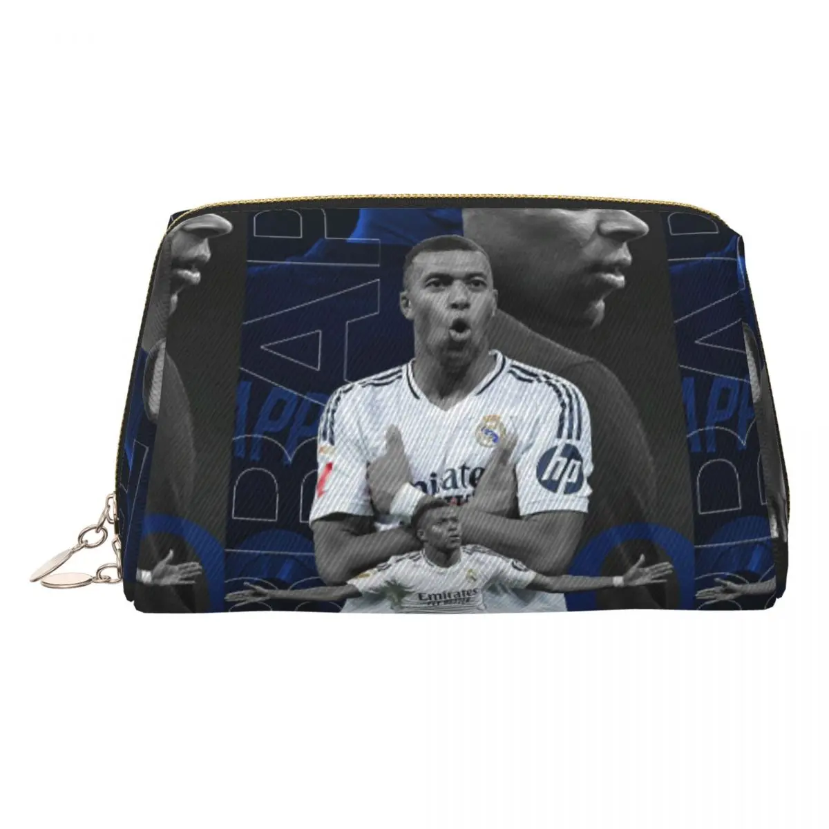 Football KM Mbappe Soccer Women Cosmetic Bag Travel Makeup Organizer Pouch Toiletry Storage Dopp Kit Box