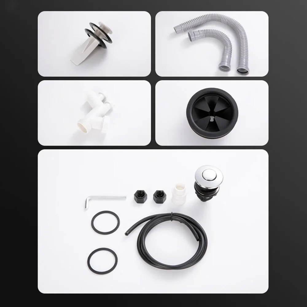 Garbage disposer kitchen sewer Food Waste Disposer Chopper Stainless Steel Grinder Fully Automatic Household Drain Pipe Sink