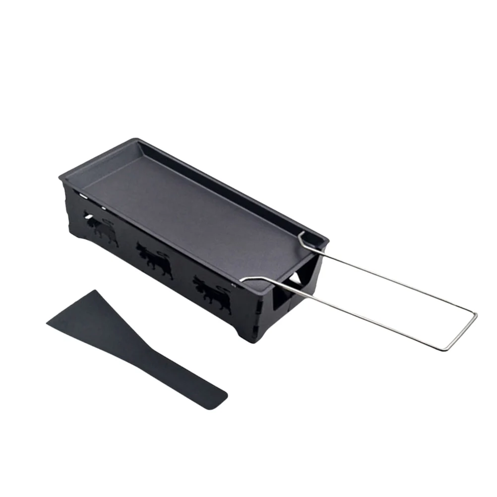 

Mini Grill Indoor Bbq Portable Flat Accessories Baking Tray Camping Cookware Stove Roaster Pan Grease Cheese