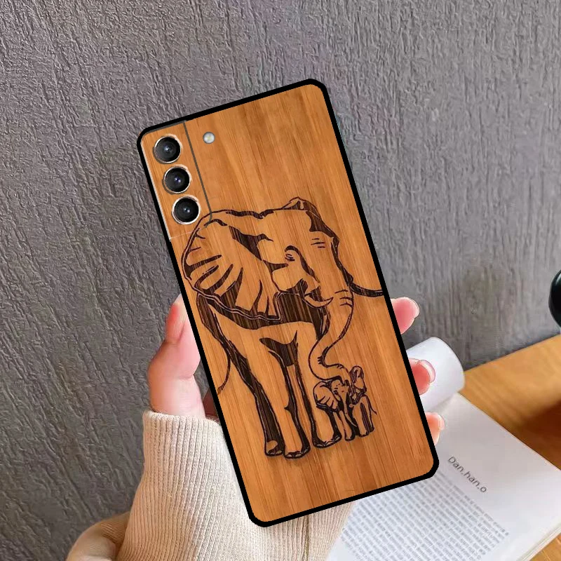 Natural Bamboo Wood Pattern Print Back Case For Samsung Galaxy S23 Ultra S20 S21 FE S9 S10 Plus Note 10 20 S22 Ultra Coque