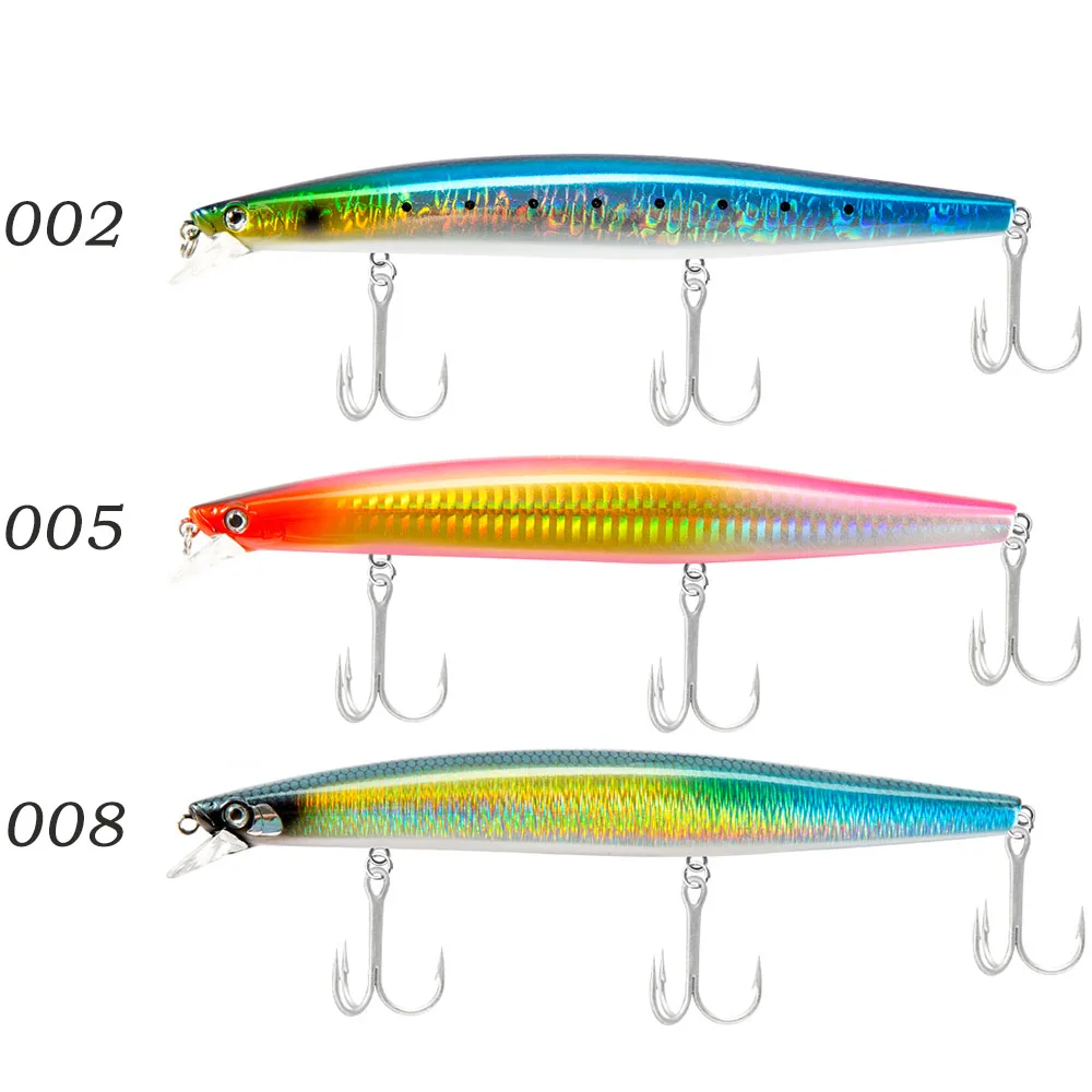 D1 Meeresfischköder 163mm/32g 3 Stück Silent Assassin Köder Schwimmender Weitwurf-Wobbler 160F für Bass- und Forellenangeln