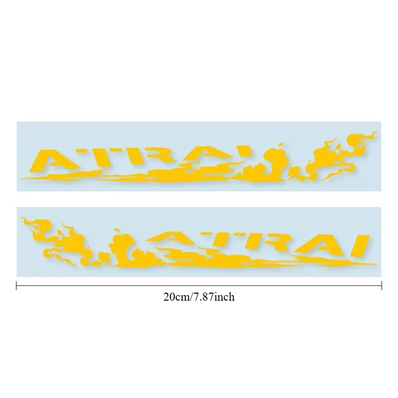 A'TRAI Japanese Smoke Cloud UV Transfer Sticker, 2Pcs Left & Right Text Cut Decal, JDM Style Weatherproof Vinyl Car Sticker