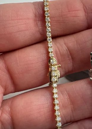 

Custom 10K yellow gold 6.5 Inch bracelet