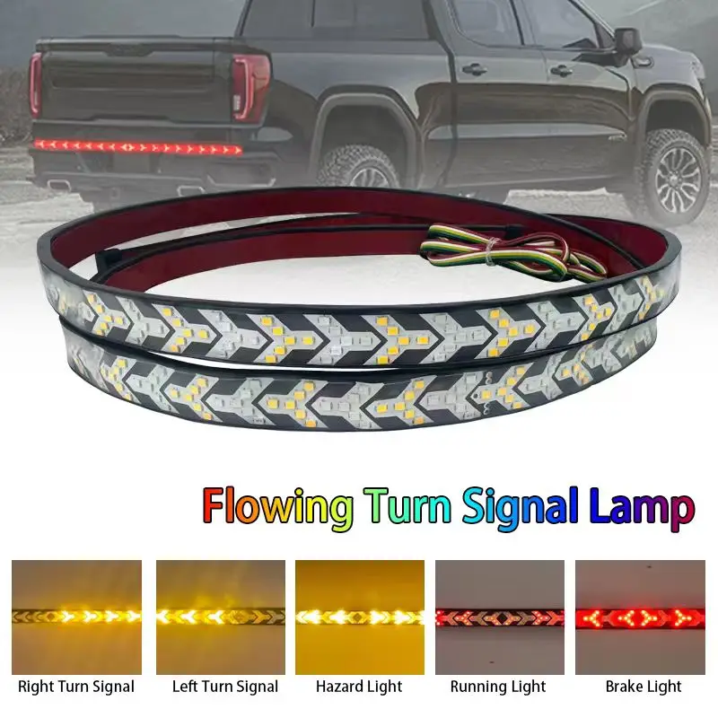 

Truck LED Tailgate light Arrow LED Strip 12V 24V Car Strip Turn Signal Lamp Flowing Dynamic Warning Brake Reverse Tail light