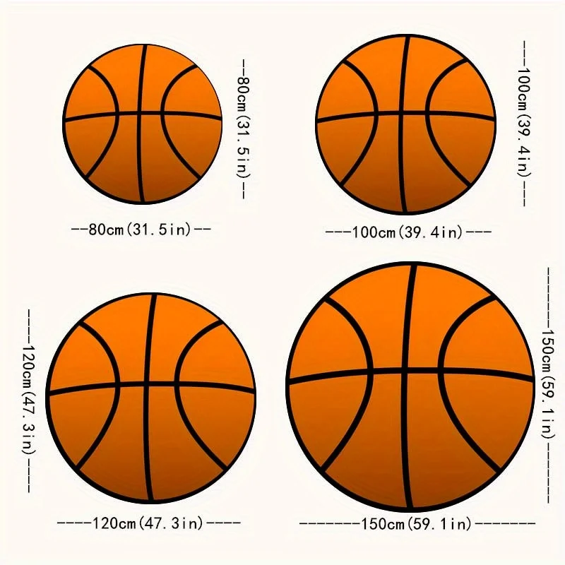 VIKAMA Street Basketball Rug Comfortable, Soft and Warm Non-Slip Living Room Sofa Mat Bedside Rug for Bedroom Home Decor view 5