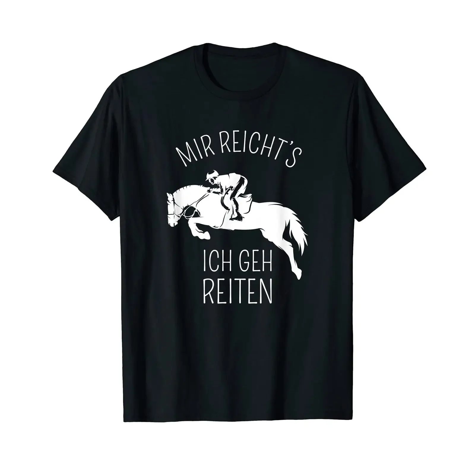 Футболка Mir Reicht's Ich Geh Reiten Lustiges Pferde Girls, винтажная, с эффектом потертости, стильная, с графическим принтом, слегка эластичная