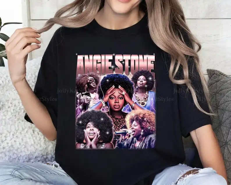 

Ограниченная рубашка унисекс Legend Angie Stone для мужчин и женщин 90-х годов