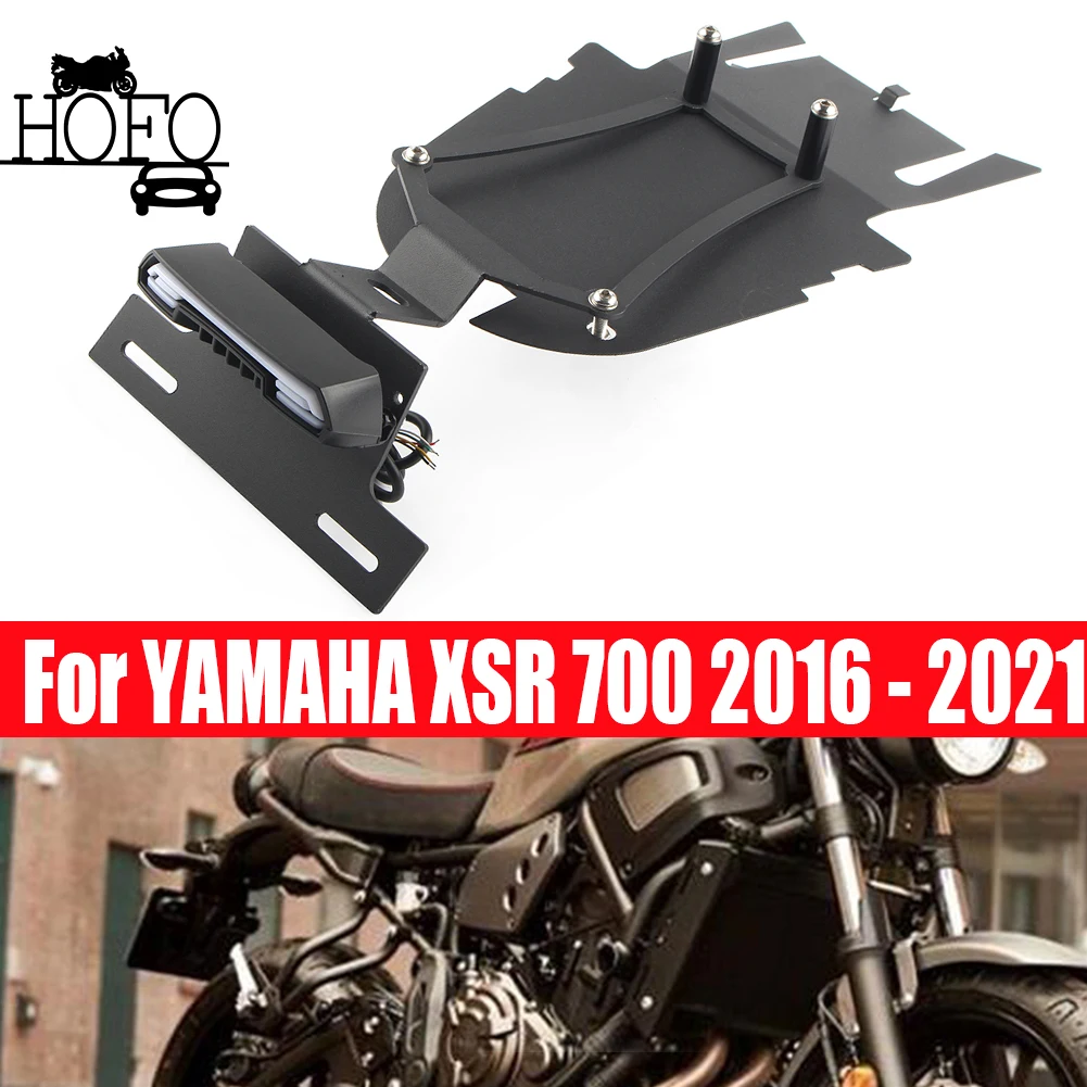 

License Plate Holder Fender Eliminator Registration LED Tail Light Turn Signal Lamp For YAMAHA XSR 700 2016 - 2021