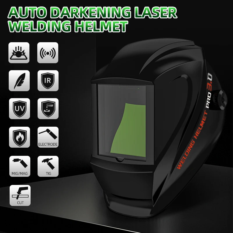 Automatic Light Protection Mask for YAG  Semiconductor Fiber  Welding Machines Optimized Auto-Darkening Helmets OD8+