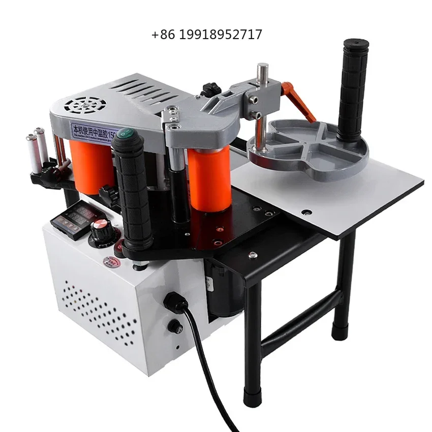 SC-40 Edge Banding Machine Portable Wood PVC Two-sided Gluing Bander with Tray & Cut Adjustable Speed 110/200V 1200W JJ269