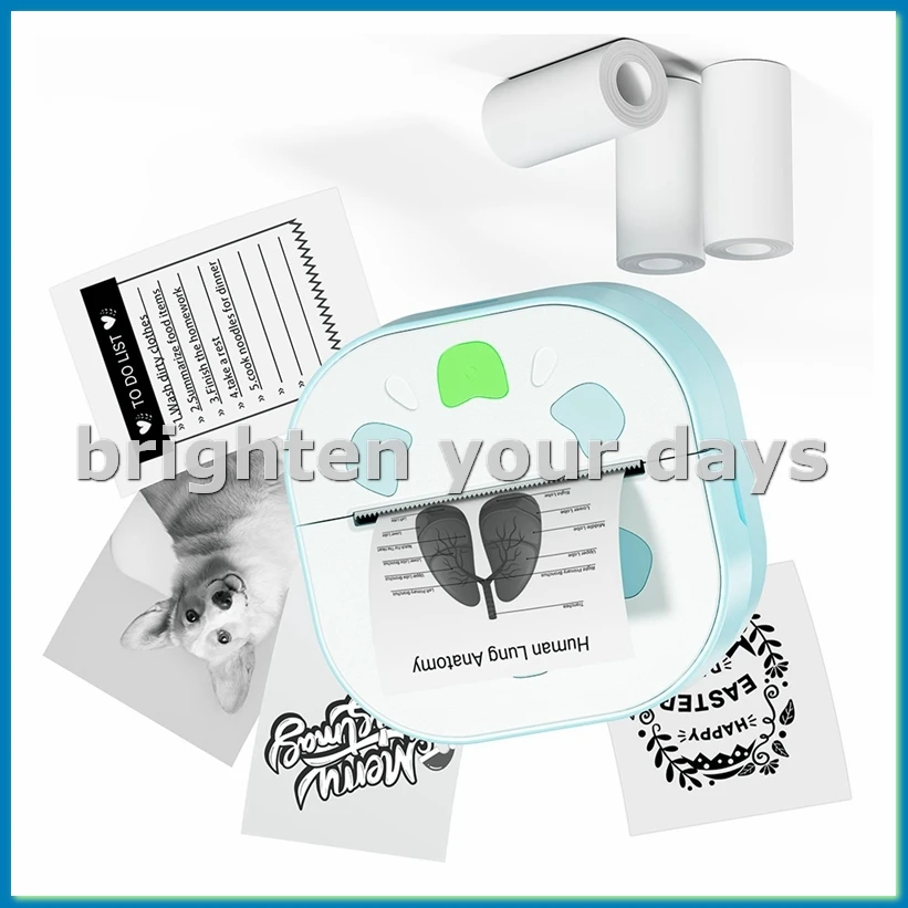 

Portable Mini Sticker Printer , D21 Bluetooth Sticker Maker Machine with 3 Rolls Paper, Thermal Inkless Print Pod-A12I