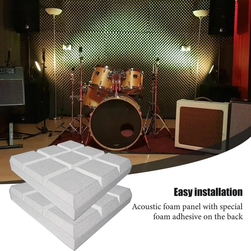 Sound Absorbing Foam 10X Sound Proofing Padding 12x12x2inch High Density Fire Resistant Soundproof Blanket For Apartment Bedroom