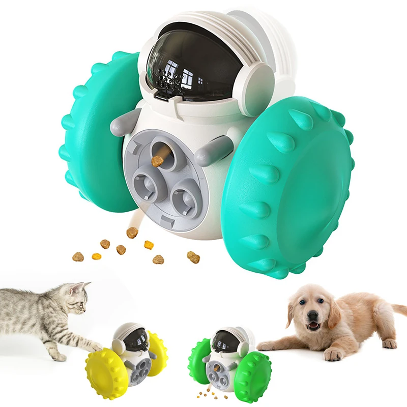 Dog Toys Cat Balance Car Slow Feeder Puppy Tumbler Bowl MultiFunctional Puzzle Toy Exercise Game Feeding Device Dog Accessories