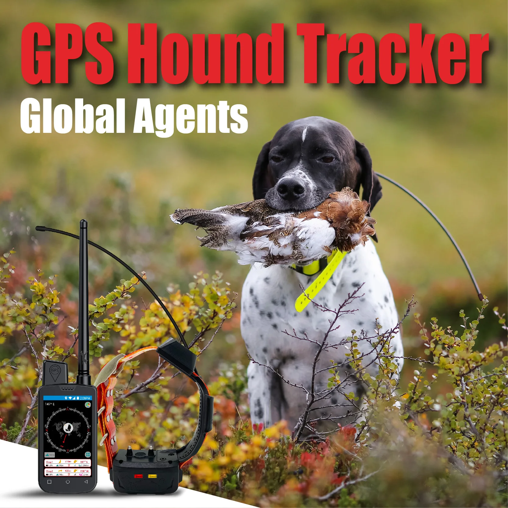 Hot sale intelligent electronic GPS, Wi-Fi, VHF multiple positioning hunting dog trackers