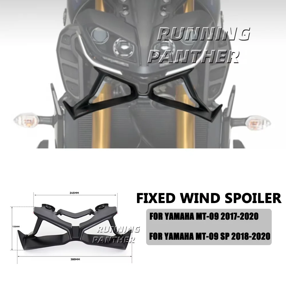 

Motorcycle Downforce Naked Frontal Spoilers Winglet Aerodynamic Wing Front Spoiler Kit For Yamaha MT-09 MT09 SP 2017-2020 2019