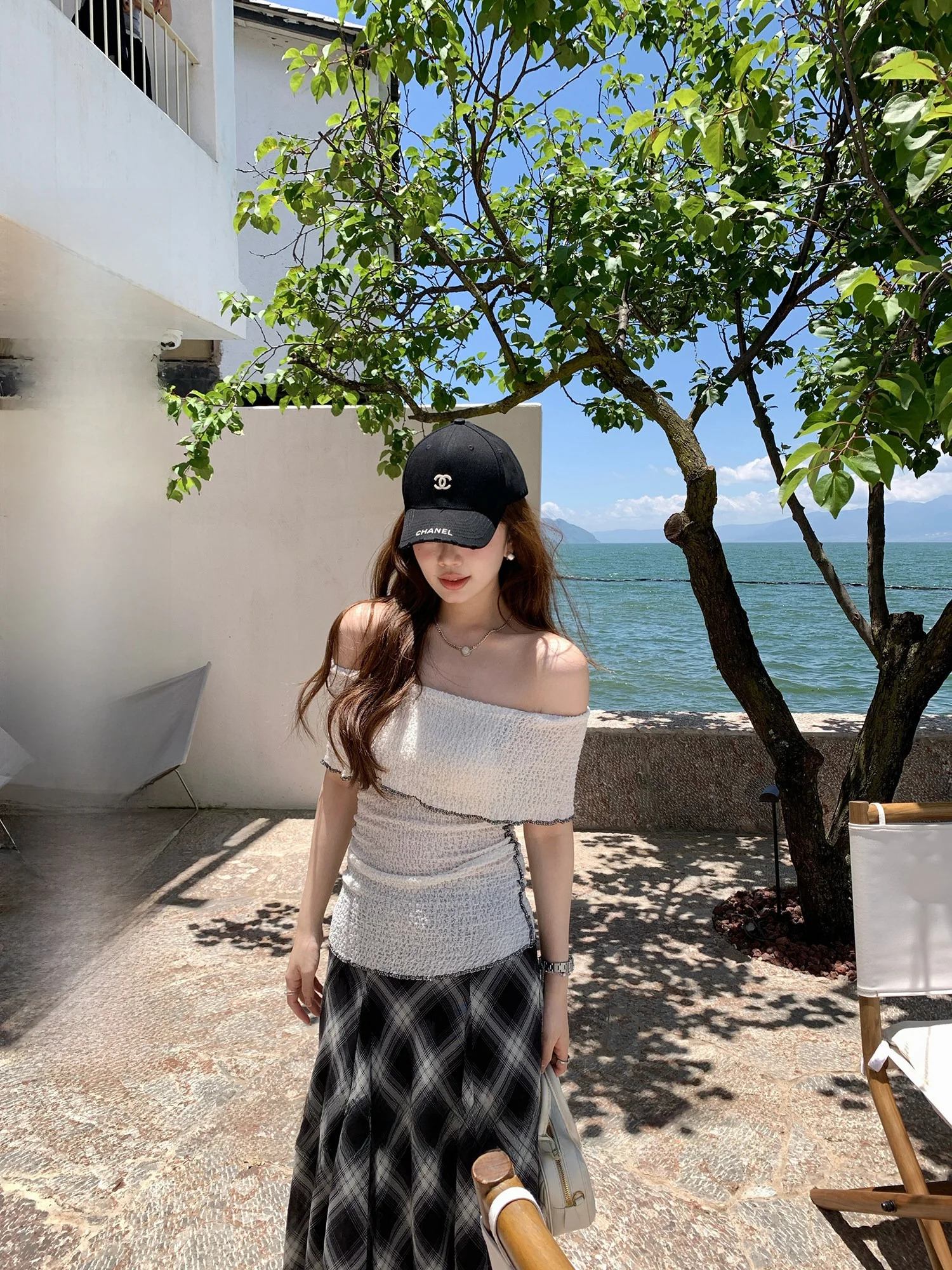 

Romantic House Aeo Women's Bubble T-irt Slimming Summer Top Korean Sle Casual Pure Color