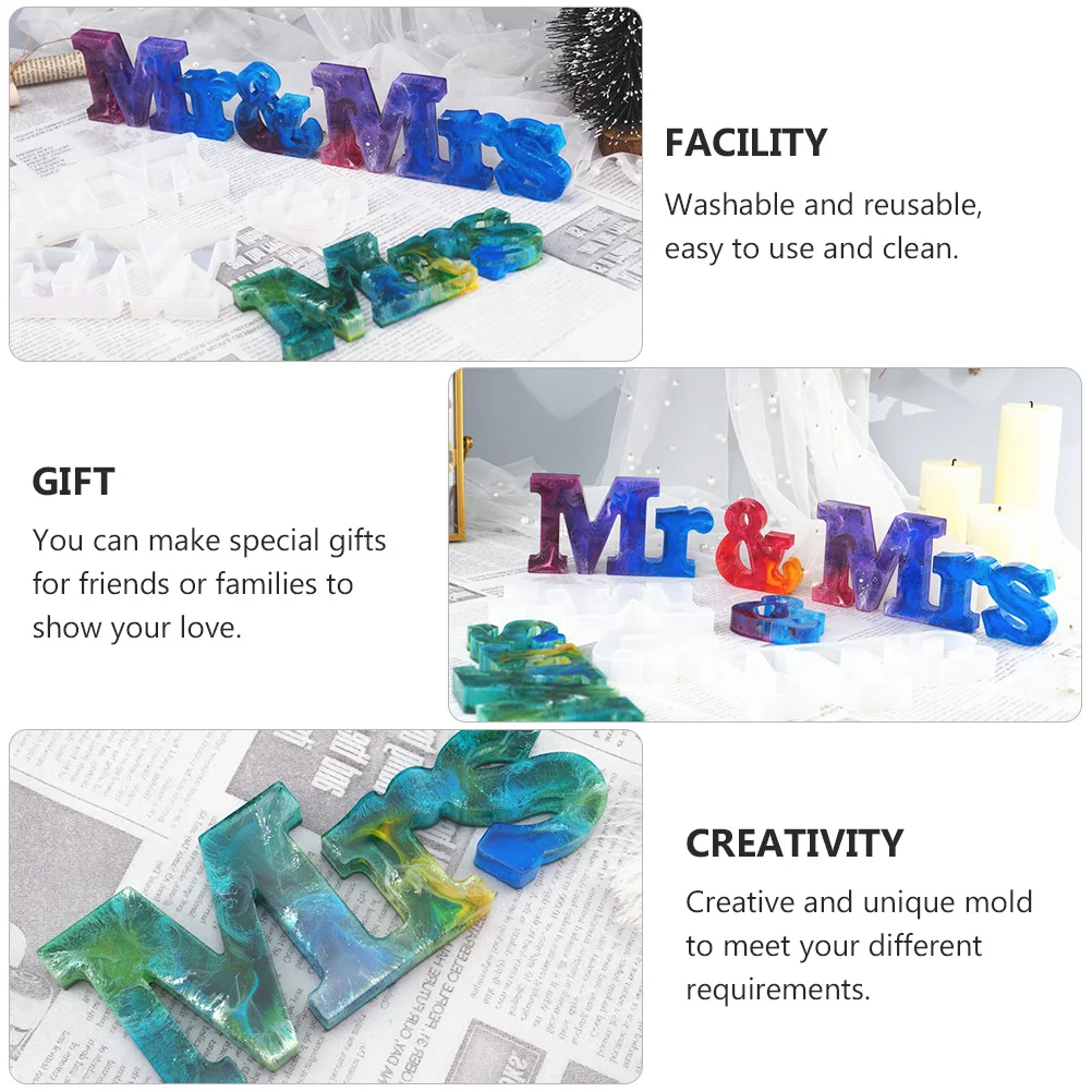 

1 Set Silicone Mold Diy English Words Letter Ornaments Making Craft Kit For Women Family Gift Jewelry Making Handicraft