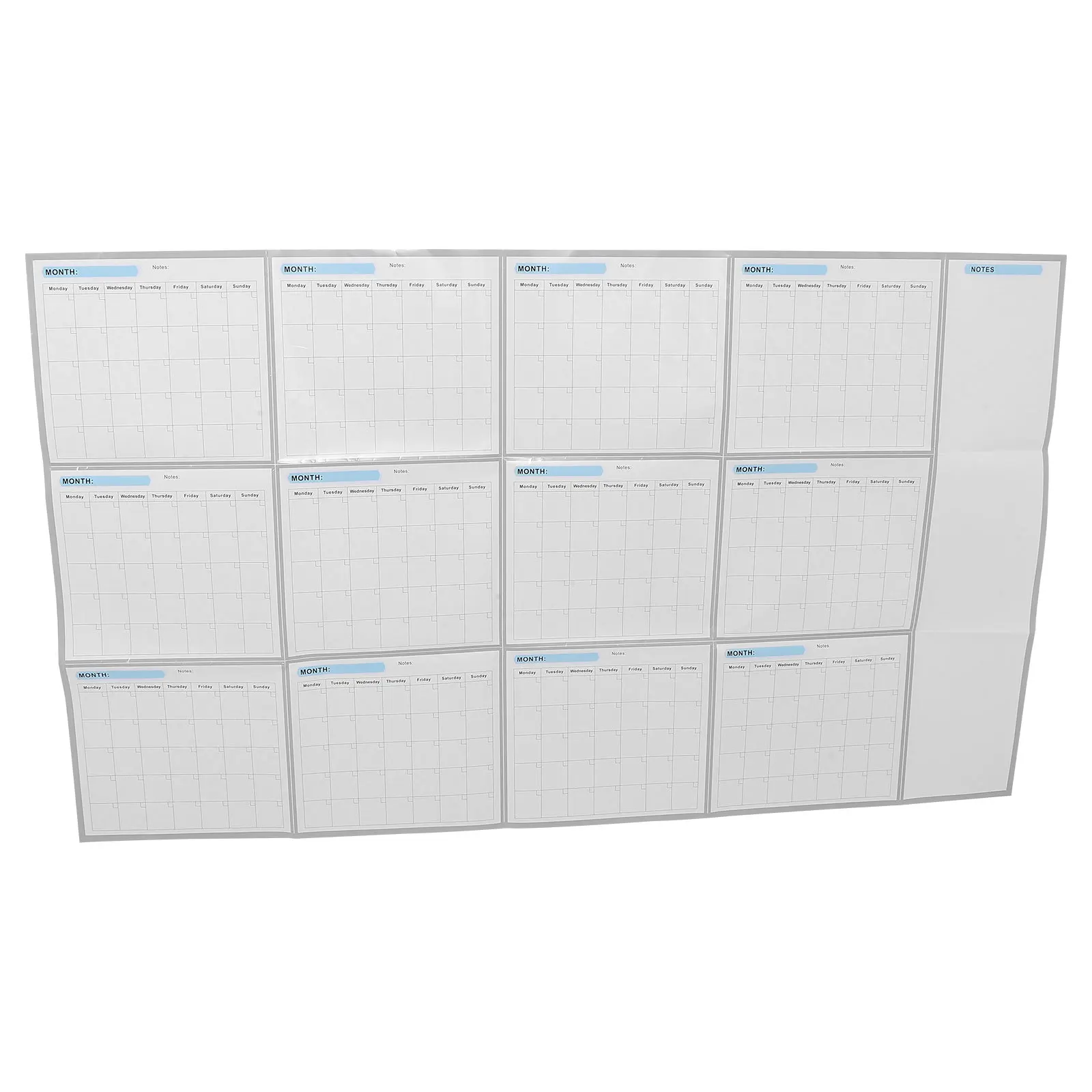 

Giant Wall Calendar 34x58 Undated Blank Year Planner Large Reusable Dry Erase Calendar Writable Monthly Planner