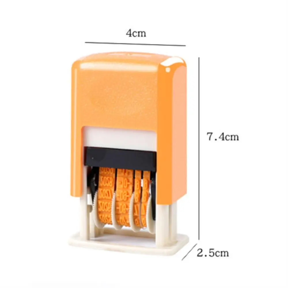 Imagem -04 - Diy Handle Conta Data Stamps Mini Auto-tinta Selos Estampagem Retorno a Tinta Automática Material de Escritório Selo Roda Data