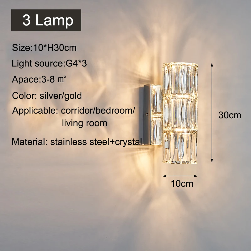 Moderne Luxe Kristallen Wandlamp Woonkamer Tv Nachtkastje Wandlamp Veranda Gangpad Plafondlampen Interieur Gedecoreerde Verlichting
