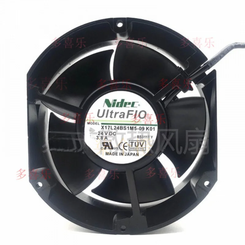 

WW FOR Nidec X17L24BS1M5-09 K01 24VDC 3.8A Inverter Cooling Fan