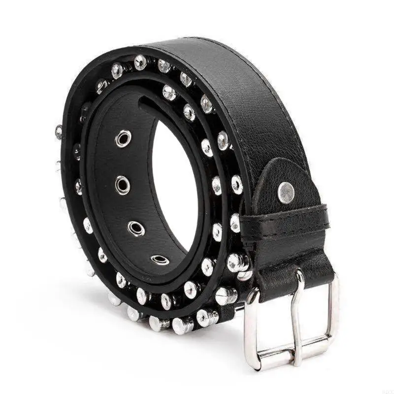 

62CC Waist Strap for Women Men Personality Adjustable Hole Body Belts Hip Hop Decors