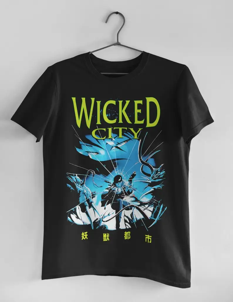 Wicked City Unisex T-Shirt Vintage Anime Oldschool Manga Demon City Shinjuku Vampire Hunter D Ninja Scroll Perfect Blue Horror