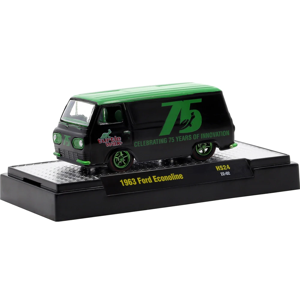 Modelo de coche de aleación de Ford Econoline para niños, máquinas M2, escala 1/64, vehículo de colección, juguetes para Hotwheels