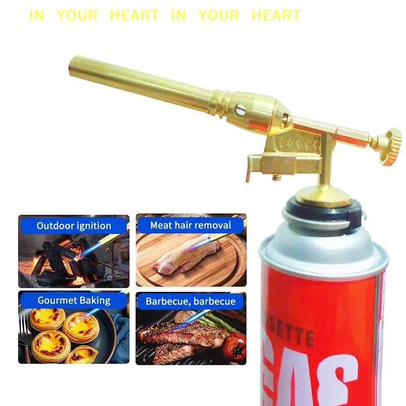 【X】High Temperature Gas Welding Torch Copper Flame Tool for Metal Brazing Outdoor Barbecue Use