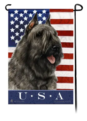 Bouvier des Flandres True Blue Patriotic Flag