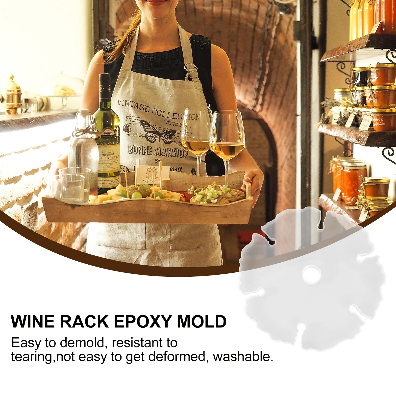 Silicone Rack Mold Wine Cup Holder Mold Easy to Clean Reusable Create Your Own Works Durable Wine Cup Bracket Mould