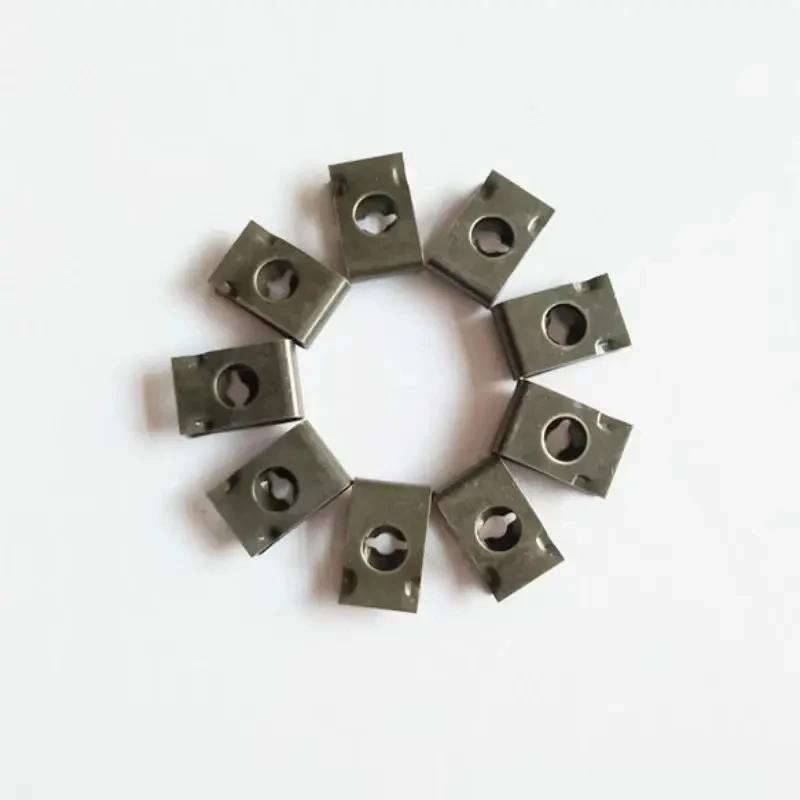 10-60Pcs Car Motorcycle Scooter Moped Cover Metal Retainer U-Type Clips ArmyGreen Self-tapping Bumper Fastener Anti-rust Clip