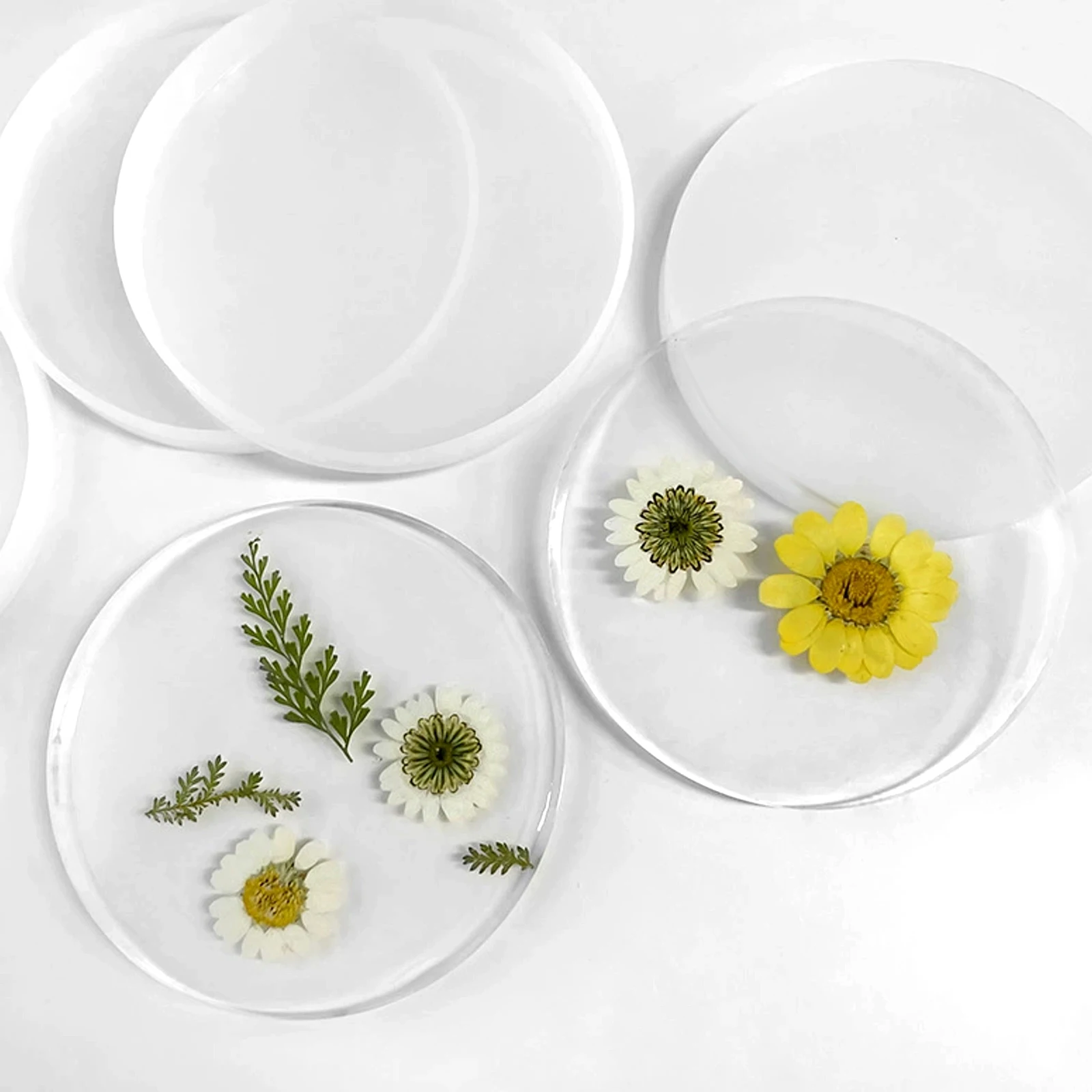 

5 Pcs Coaster Silicone Mold Crafting Tools Resin Molds Moulds Handmade Coasters Making