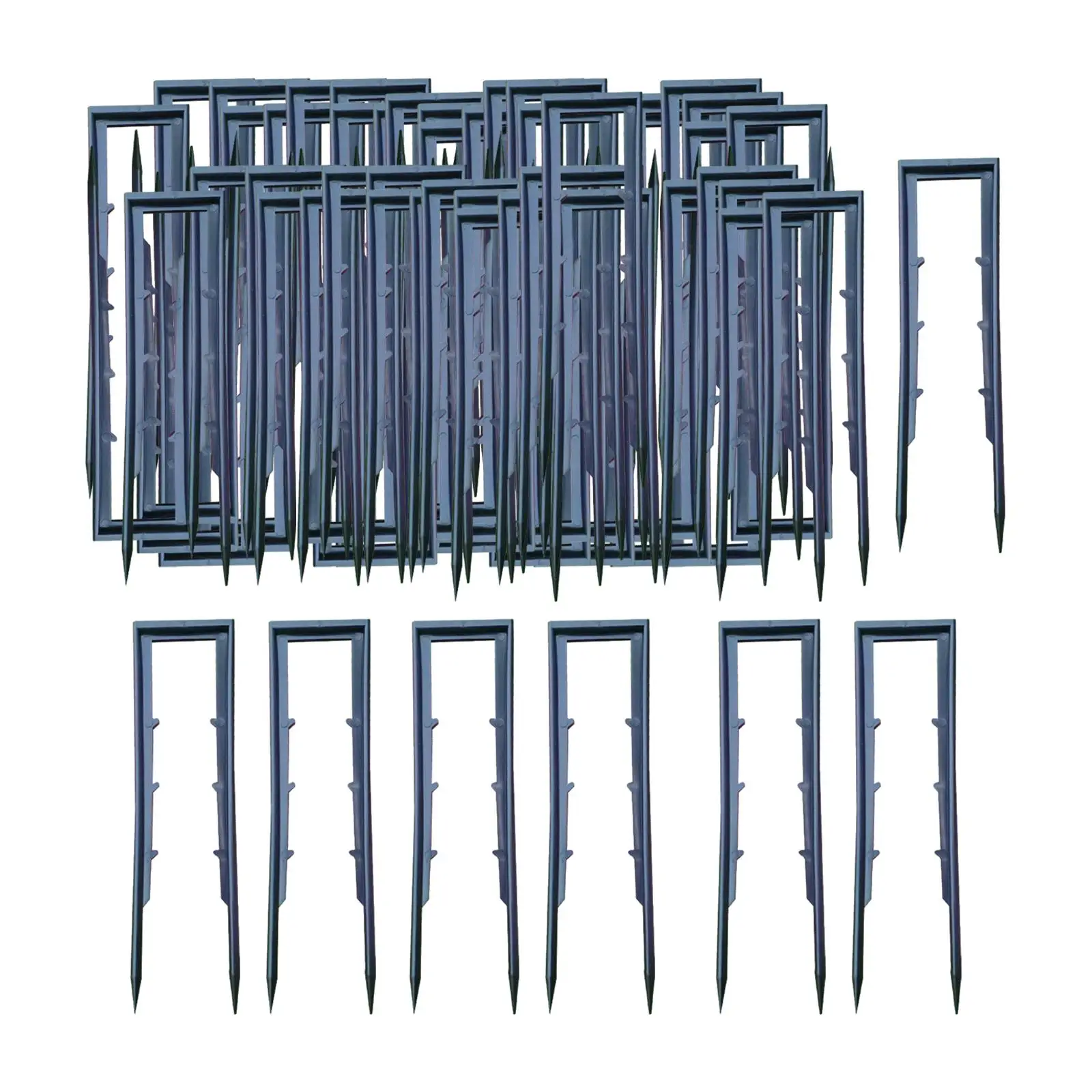 100 Pieces Landscape Staples Plastic Garden Nails Practical U Shaped Garden Stakes for Tarps Turf Climbing Fishing Barriers