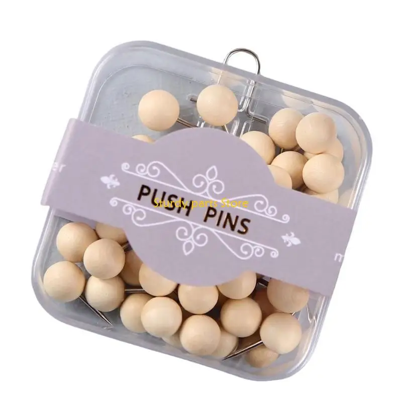 97QC 50 قطعة دبابيس ضغط الخشب والمعادن لوحة الفلين دبابيس مكتب لوحة الإعلانات دبابيس Uprgades لتثبيت الورق والصور بشكل آمن #4