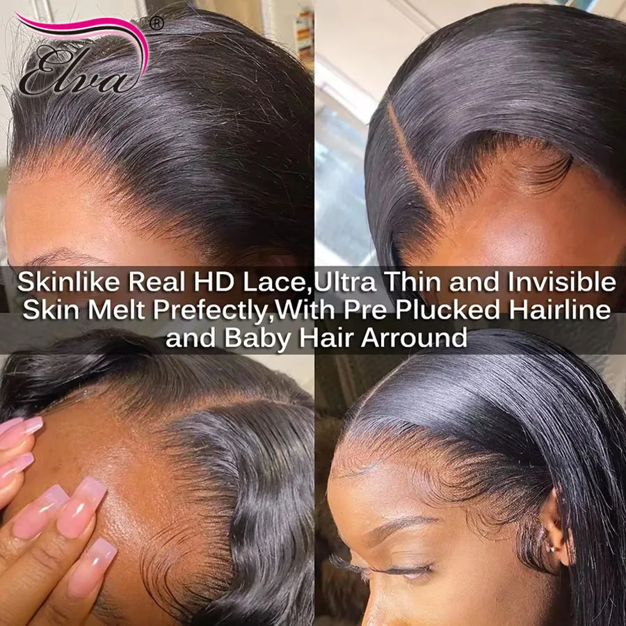 Skinlike HD Lace Frontal Human Hair Melt Skin Deep Part Natural Scalp 9x6/6x6/5x5 Real HD Lace Closure Only Straight & Body Wave