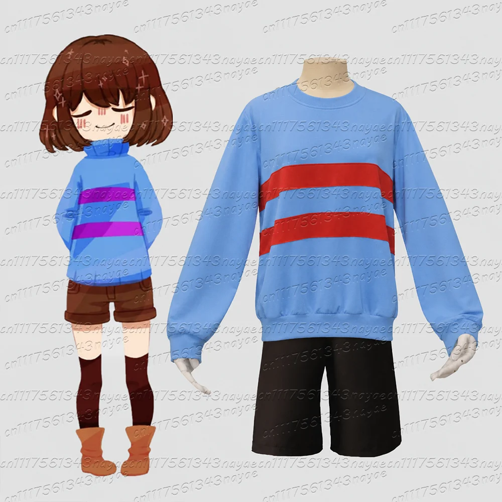26 Deltarune Undertale Kris Cosplay Halloween Mode O-Ausschnitt Sweatshirt Herren Damen Kinder Kleidung Grün Gelb Gestreifte Pullover – Detail 6