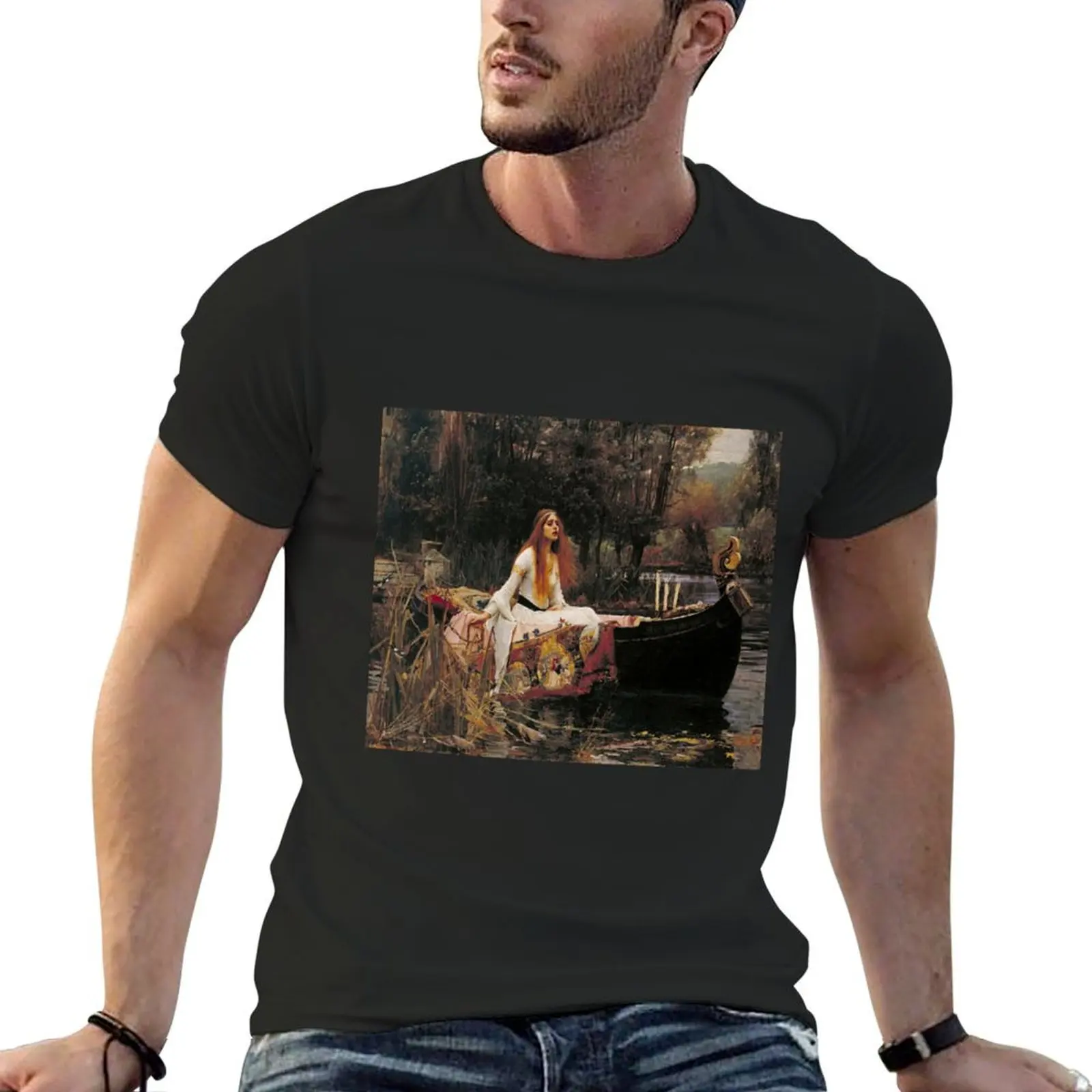 John William Waterhouse - The Lady of Shalott,No, 02. T-Shirt plus size tops mens graphic t-shirts anime