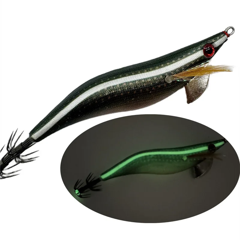 1/8 قطعة 3.0 #   الصيد على شكل سمكة تهزهز الطعم Egi الأخطبوط القماش الخفيف الصيد إغراء الروبيان الطعم اليابان الحبار إغراء القفز إغراء الصيد البحري
