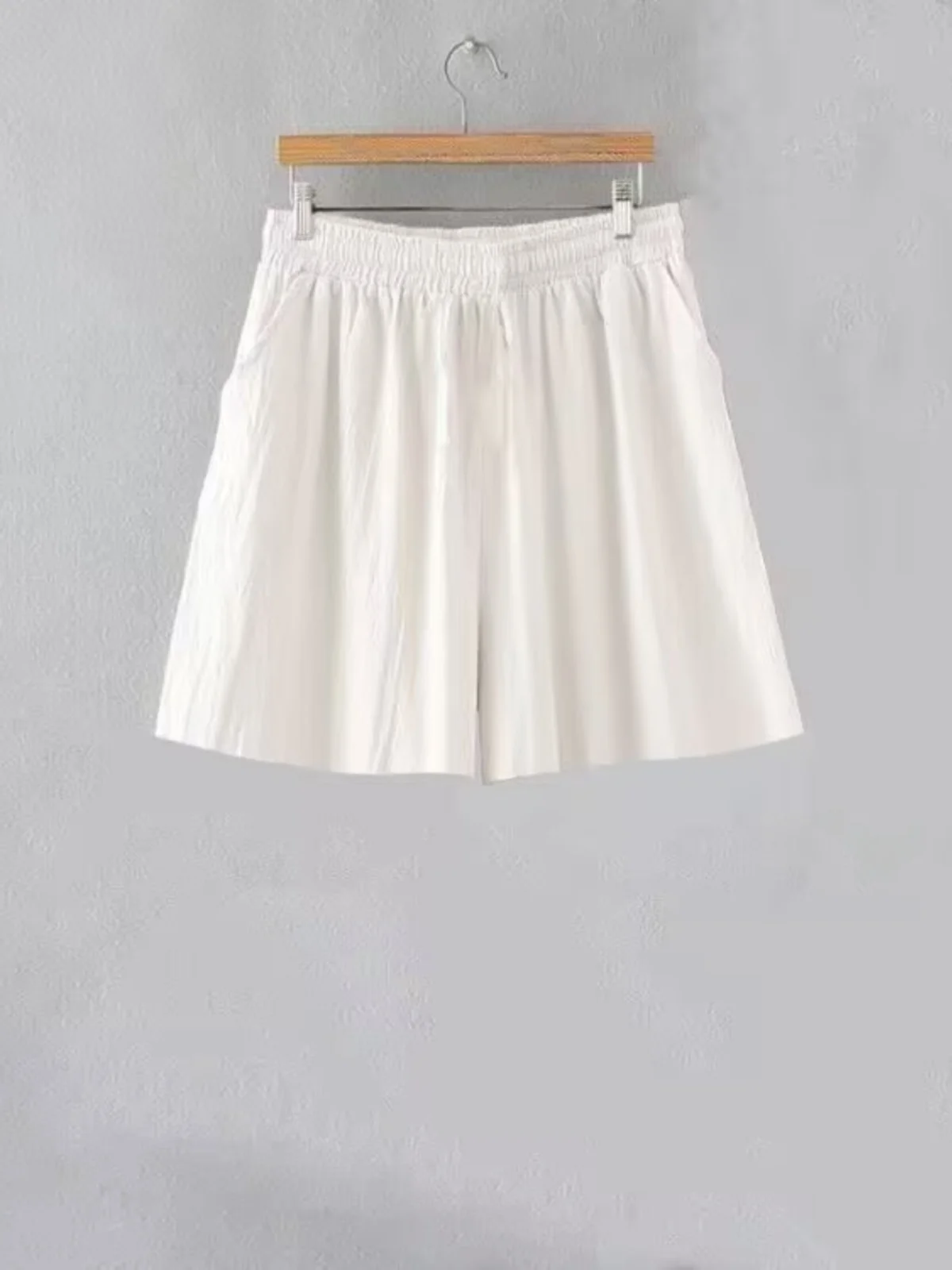 

Повседневные хлопковые и льняные брюки с высокой талией, тонкие домашние брюки для отдыха, широкие брюки длиной до четверти, удобные свободные брюки