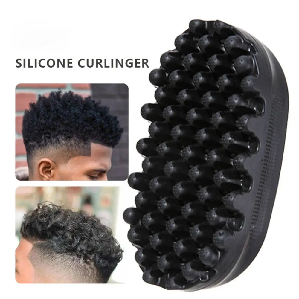 

Silicone Curl Hair Silicone Brush 2 In 1 Edge Groove Design Twist Styler Brush Portable Soft Air Cushioning Silicone