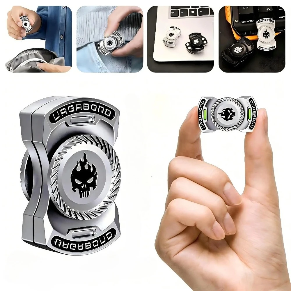 Upgraded Metal Fidget Toys,Adults 3-in-1 Fidget Spinner Toy,Longer Silent Spin Time & Glow. Silent Stress Relief Desk Toys